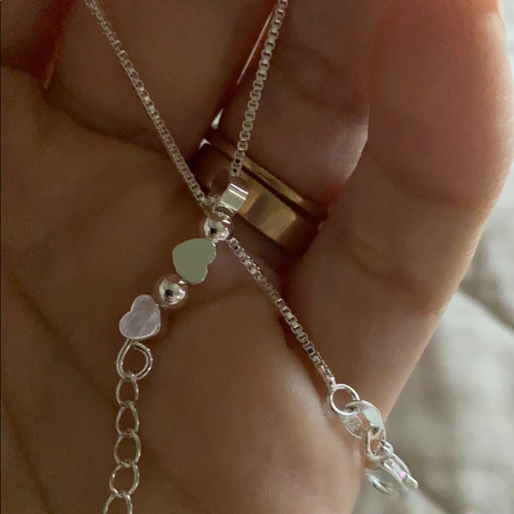 New Stamped 925 Silver ❤️ Bracelet/Necklace set - Picture 5 of 5